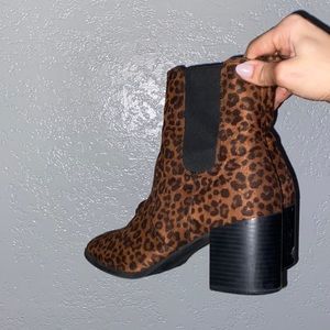 cheetah booties with heels!